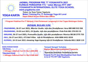 Jadwal Pelatihan Pre TT Yogakarta Juni